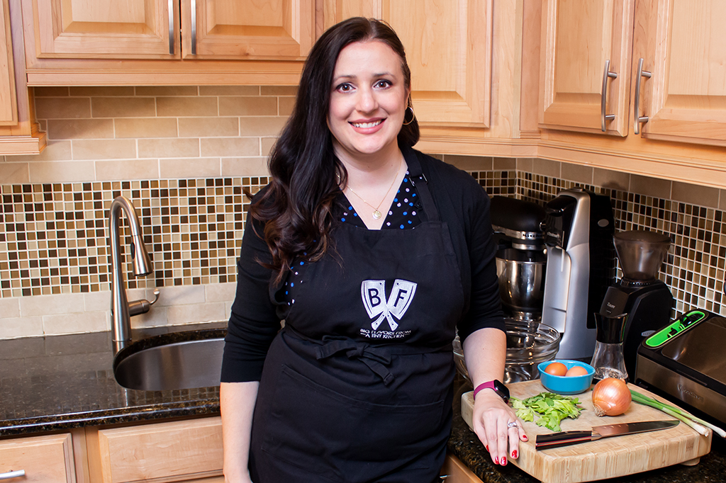 Ashley Covelli in a kitchen.