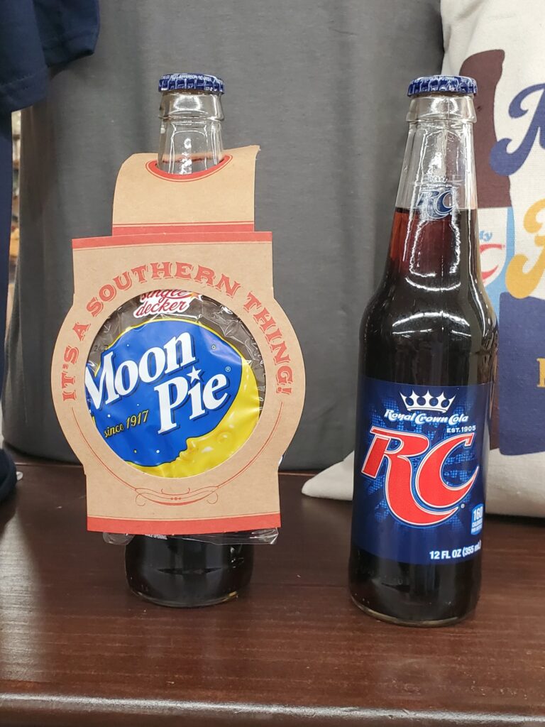 Bottle of RC Cola and a moon pie